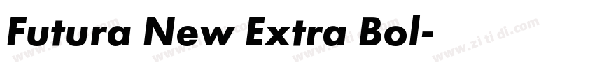 Futura New Extra Bol字体转换